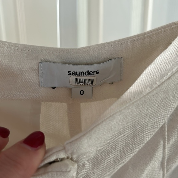 Saunders x RTR White Linen Shorts - Picture 7 of 12
